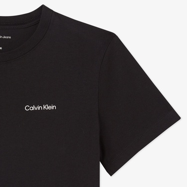  Calvin Klein Chest Logo Çocuk Siyah T-Shirt