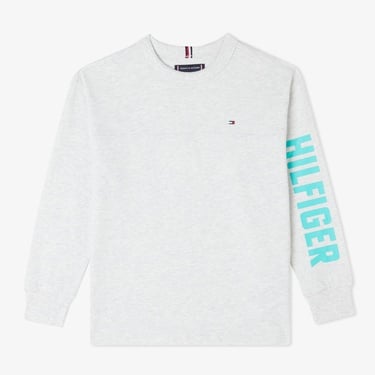  Tommy Hilfiger Graphic Çocuk Uzun Kollu Gri T-Shirt
