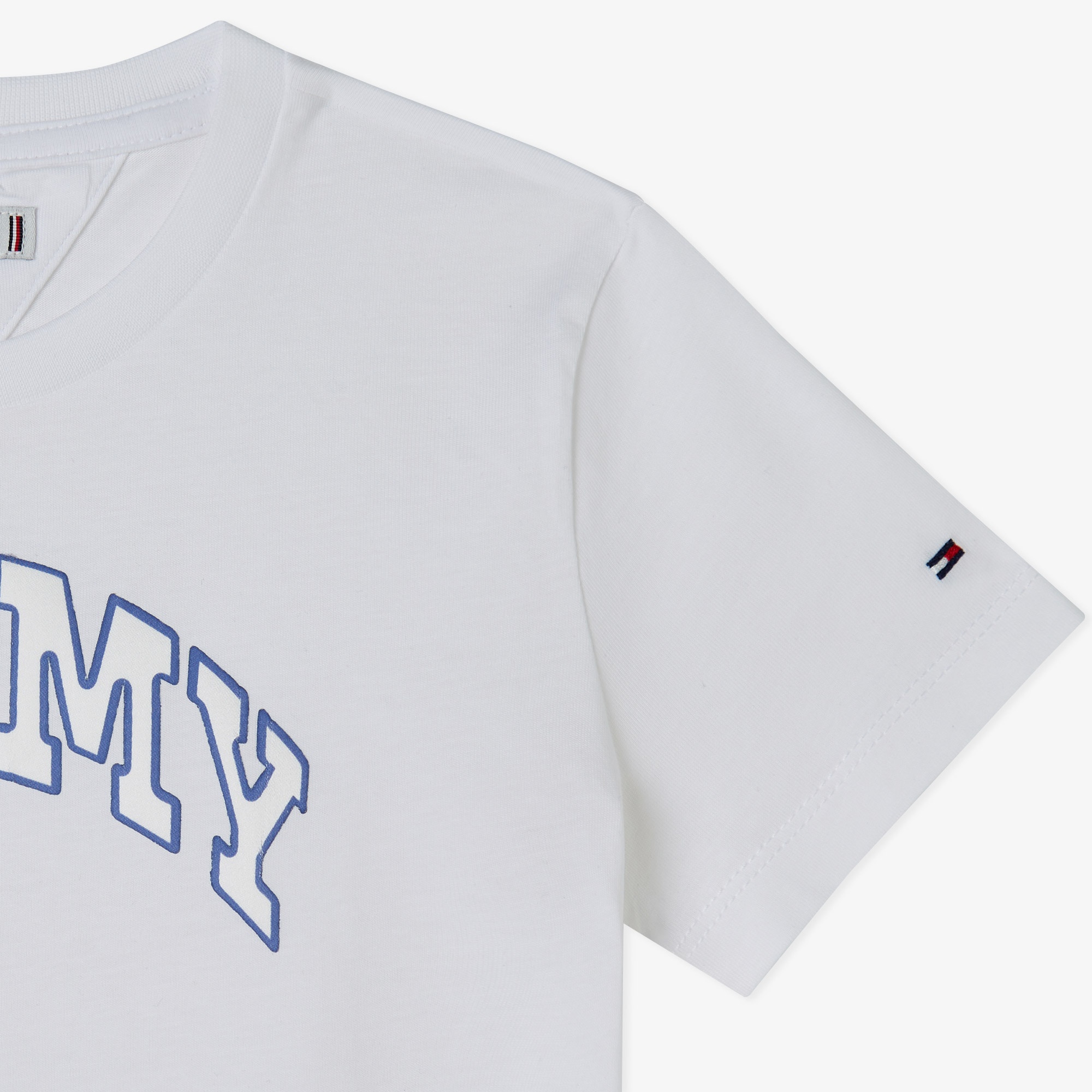 Tommy Hilfiger Varsity Sateen Çocuk Beyaz T-Shirt
