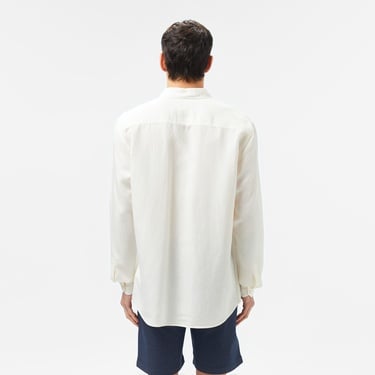  Lacoste Erkek Regular Fit Düğmeli Yaka Beyaz Gömlek