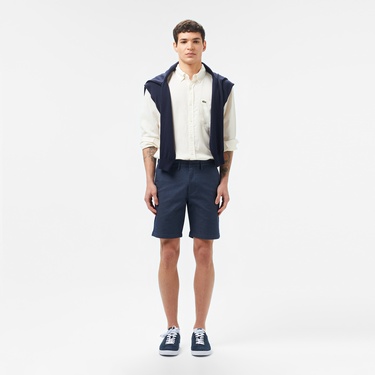  Lacoste Erkek Regular Fit Düğmeli Yaka Beyaz Gömlek