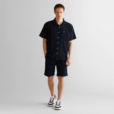  GANT Erkek Siyah Regular Fit Gömlek Yaka Gömlek