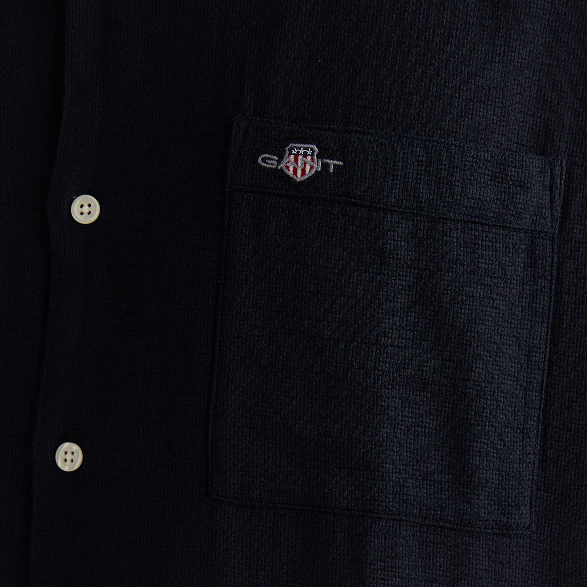 GANT Erkek Siyah Regular Fit Gömlek Yaka Gömlek