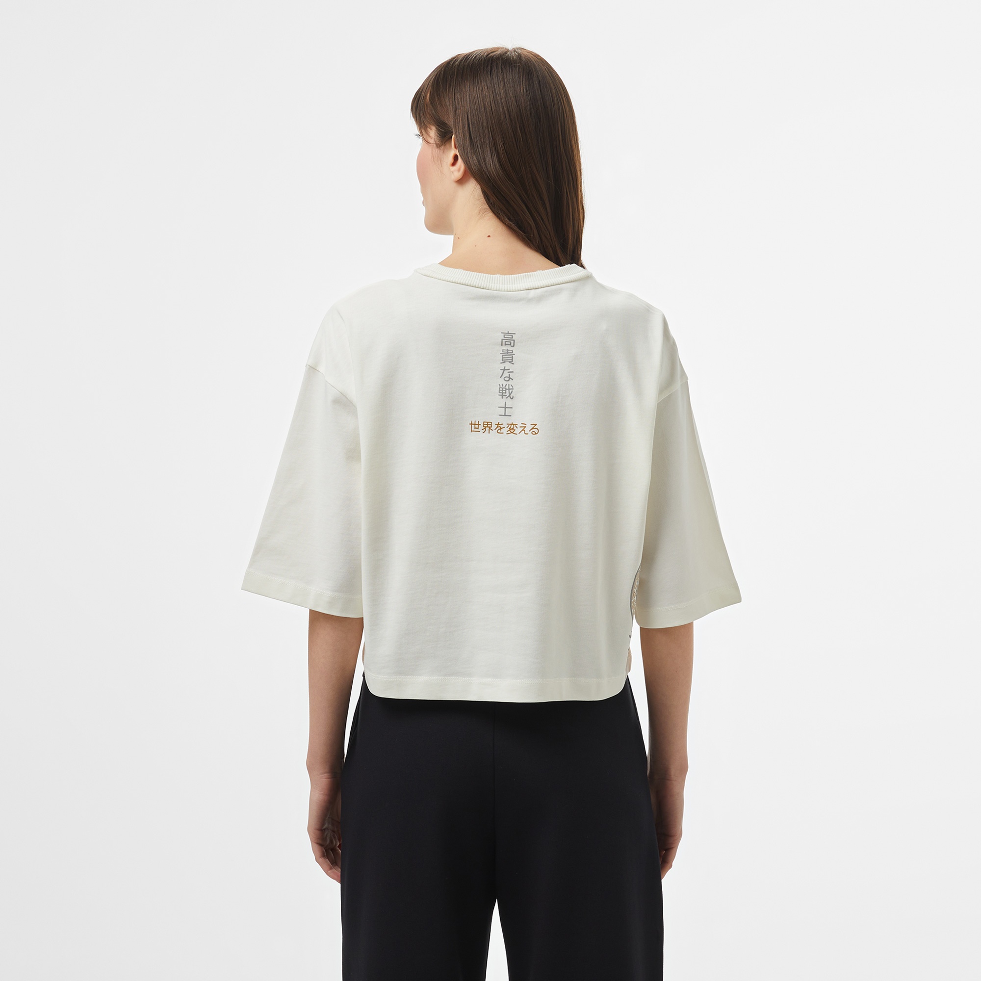 UNITED4 Kadın Krem T-Shirt