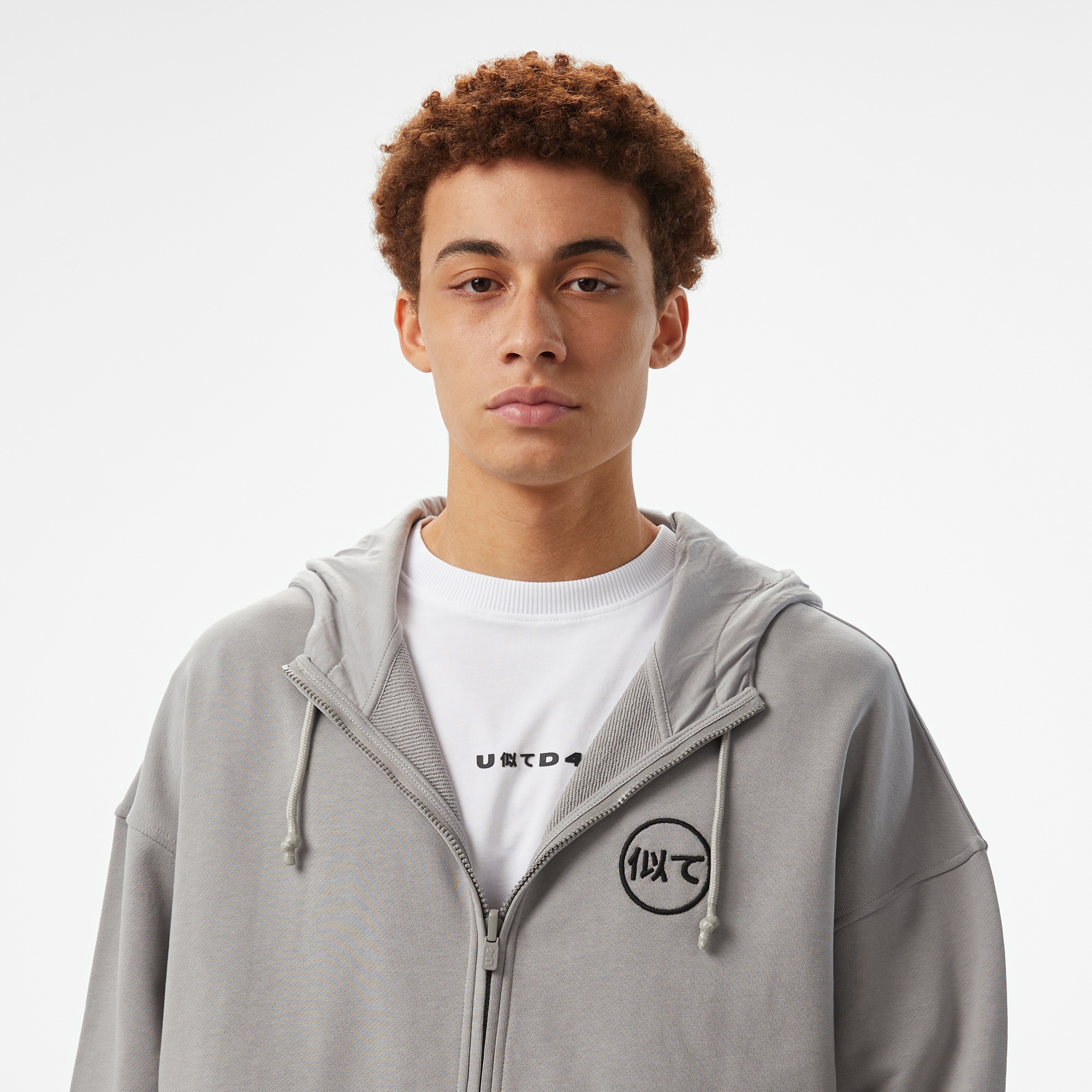 UNITED4 Erkek Gri Oversize T-Shirt