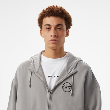  UNITED4 Erkek Gri Oversize T-Shirt