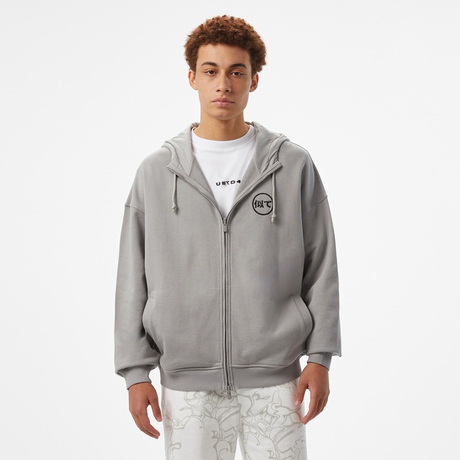  UNITED4 Erkek Gri Oversize T-Shirt