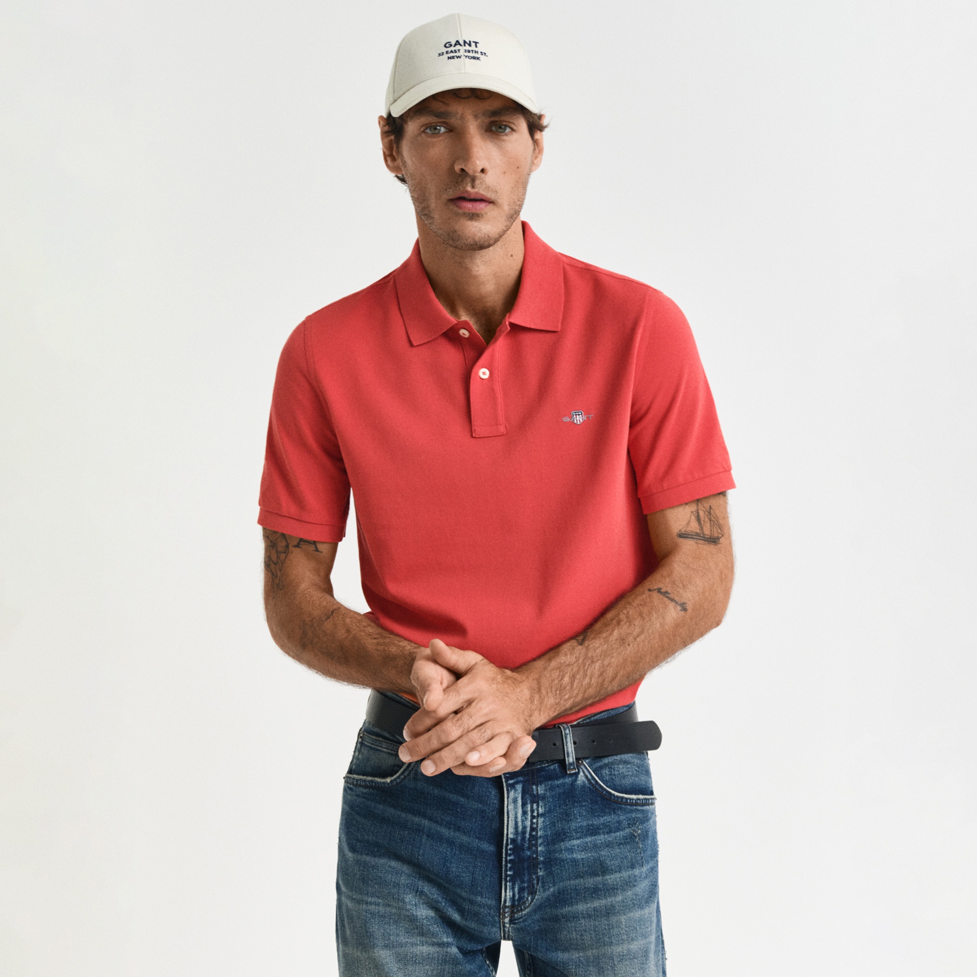 GANT Erkek Kırmızı Regular Fit Polo