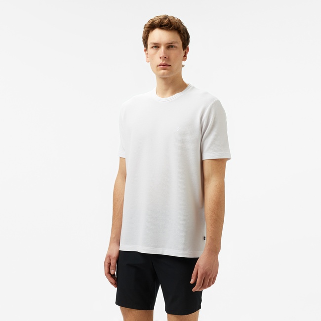 Nautica Erkek Beyaz Regular Fit T-Shirt