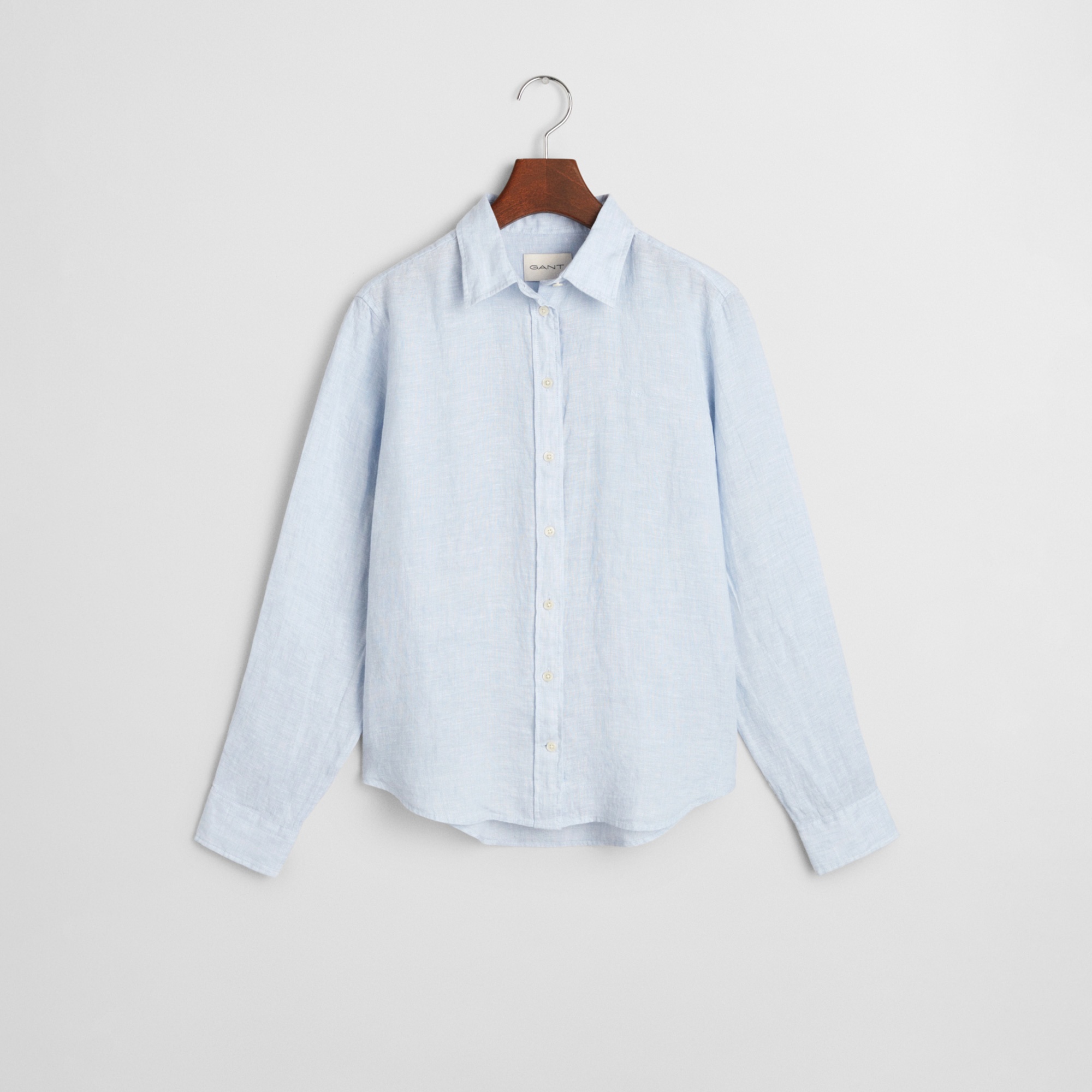 GANT Kadın Mavi Regular Fit Klasik Yaka Gömlek