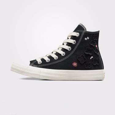  Converse Chuck Taylor All Star 3D Flowers Kadın Siyah Sneaker