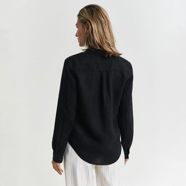  GANT Kadın Siyah Regular Fit Klasik Yaka Gömlek