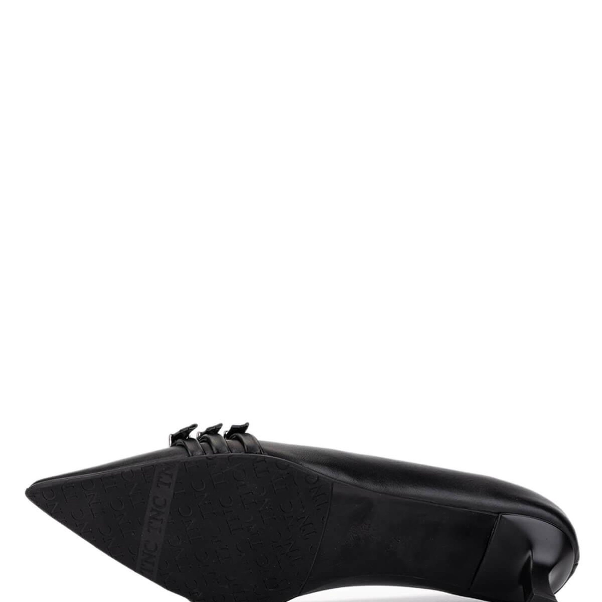 Tamer Tanca Kadın Hakiki Deri Siyah Deri Topuklu Ayakkabı