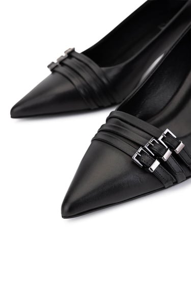  Tamer Tanca Kadın Hakiki Deri Siyah Deri Topuklu Ayakkabı