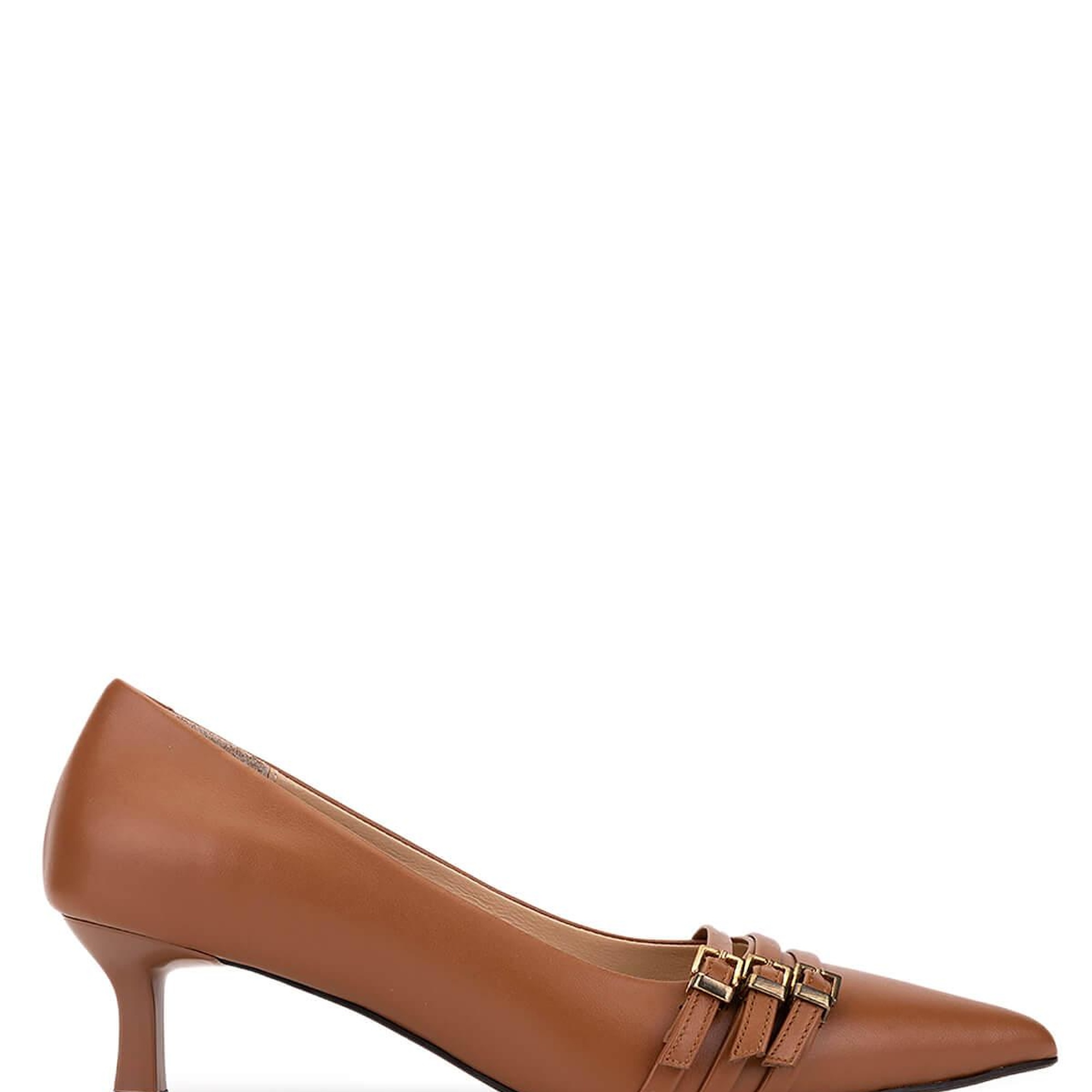 Tamer Tanca Kadın Hakiki Deri Taba Deri Topuklu Ayakkabı