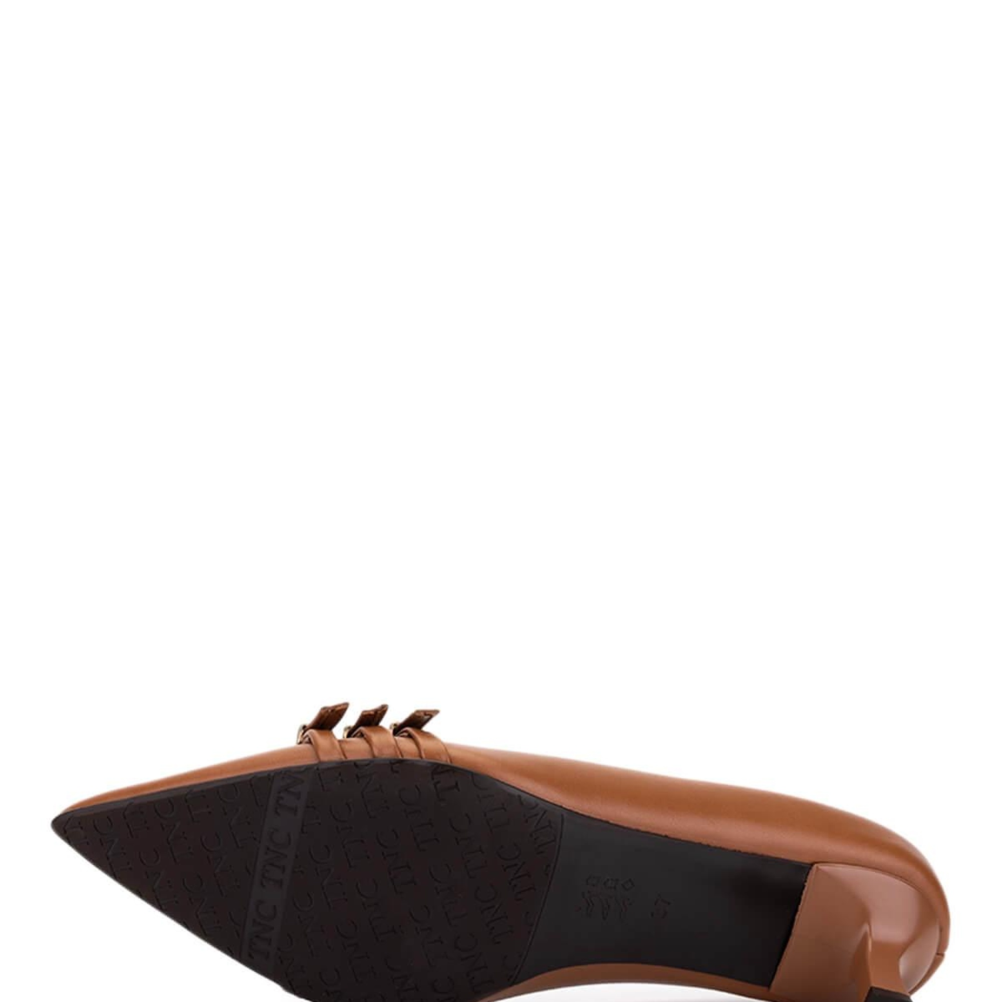 Tamer Tanca Kadın Hakiki Deri Taba Deri Topuklu Ayakkabı