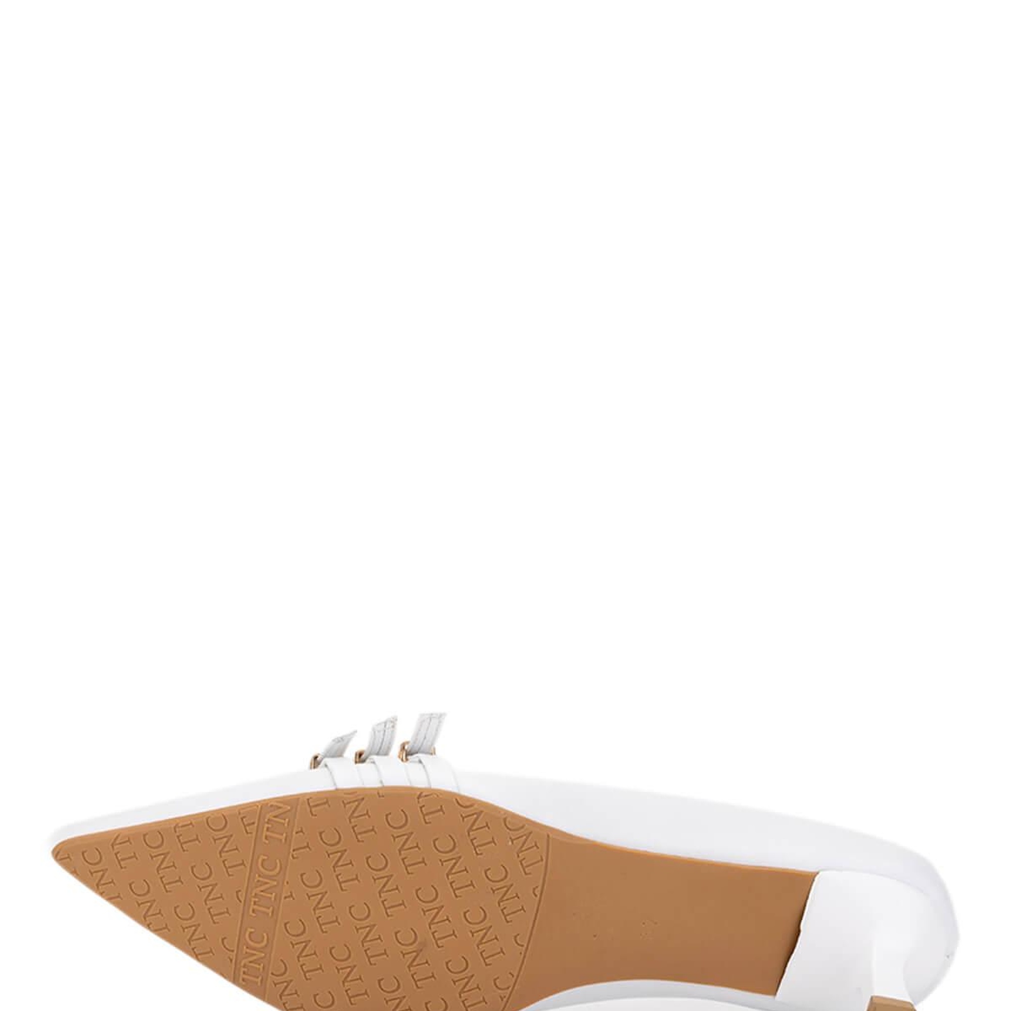 Tamer Tanca Kadın Hakiki Deri Kırık Beyaz Topuklu Ayakkabı