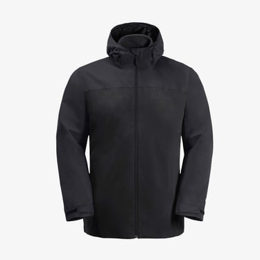  Jack Wolfskin Taubenberg 3in1 Erkek Siyah Su Geçirmez Mont