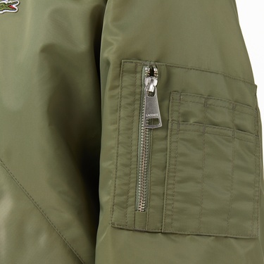  Lacoste Erkek Hakim Yaka Haki Bomber Ceket