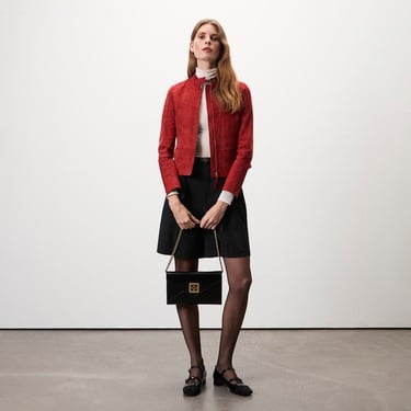  Chantoya Kırmızı Kadın Süet Ceket