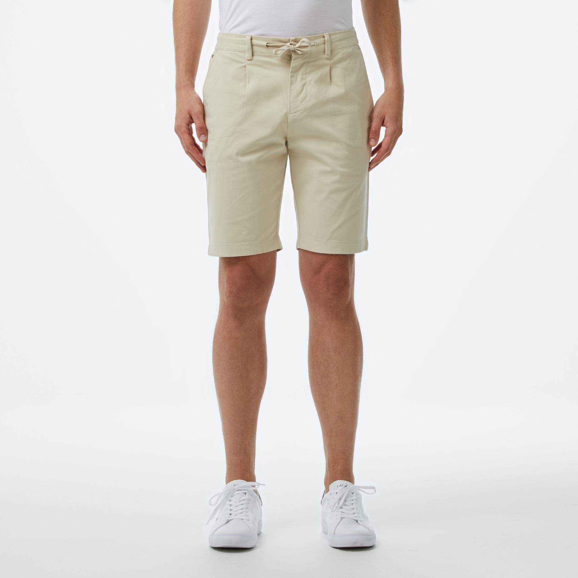 Lacoste Erkek Tapered Fit Krem Bermuda Şort