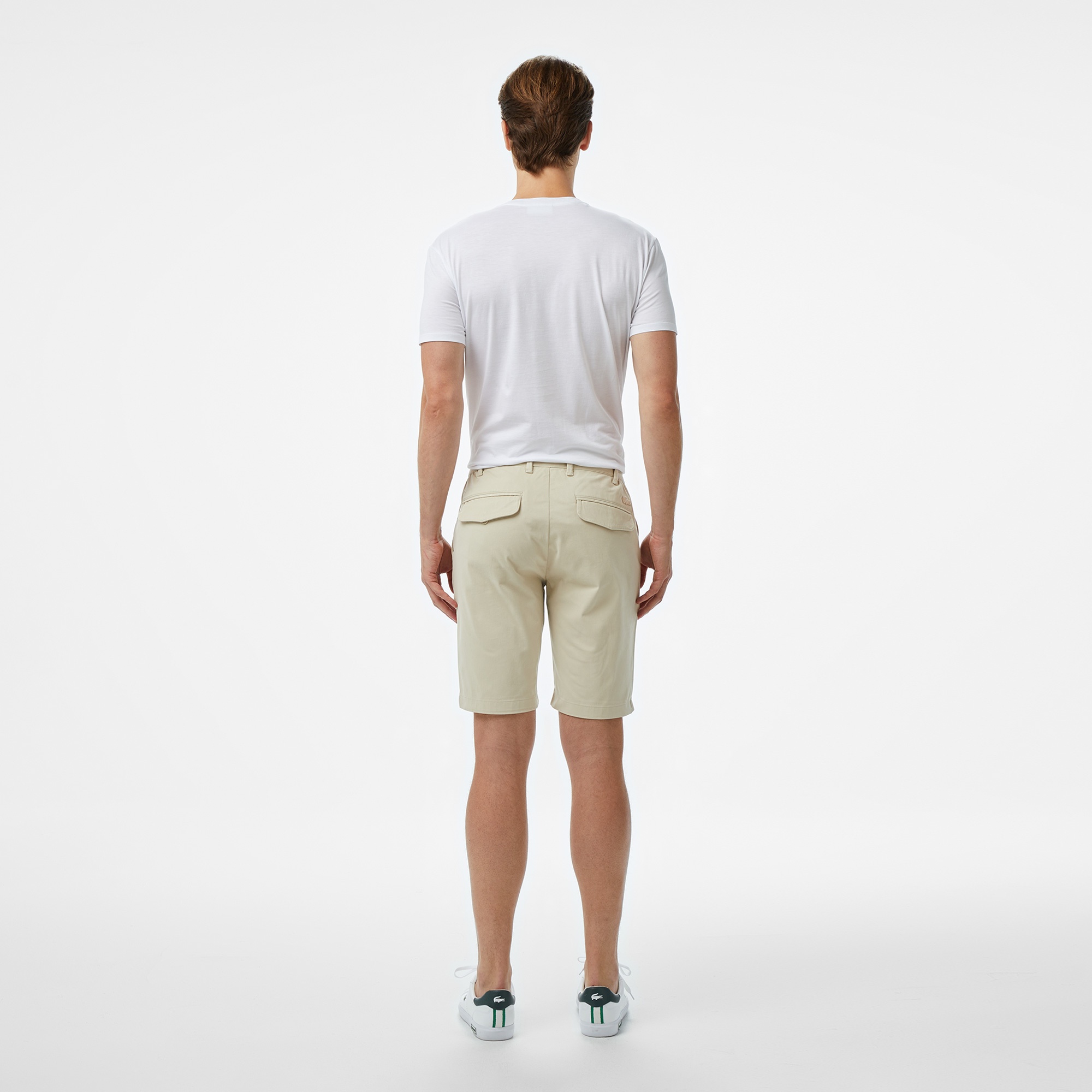 Lacoste Erkek Tapered Fit Krem Bermuda Şort