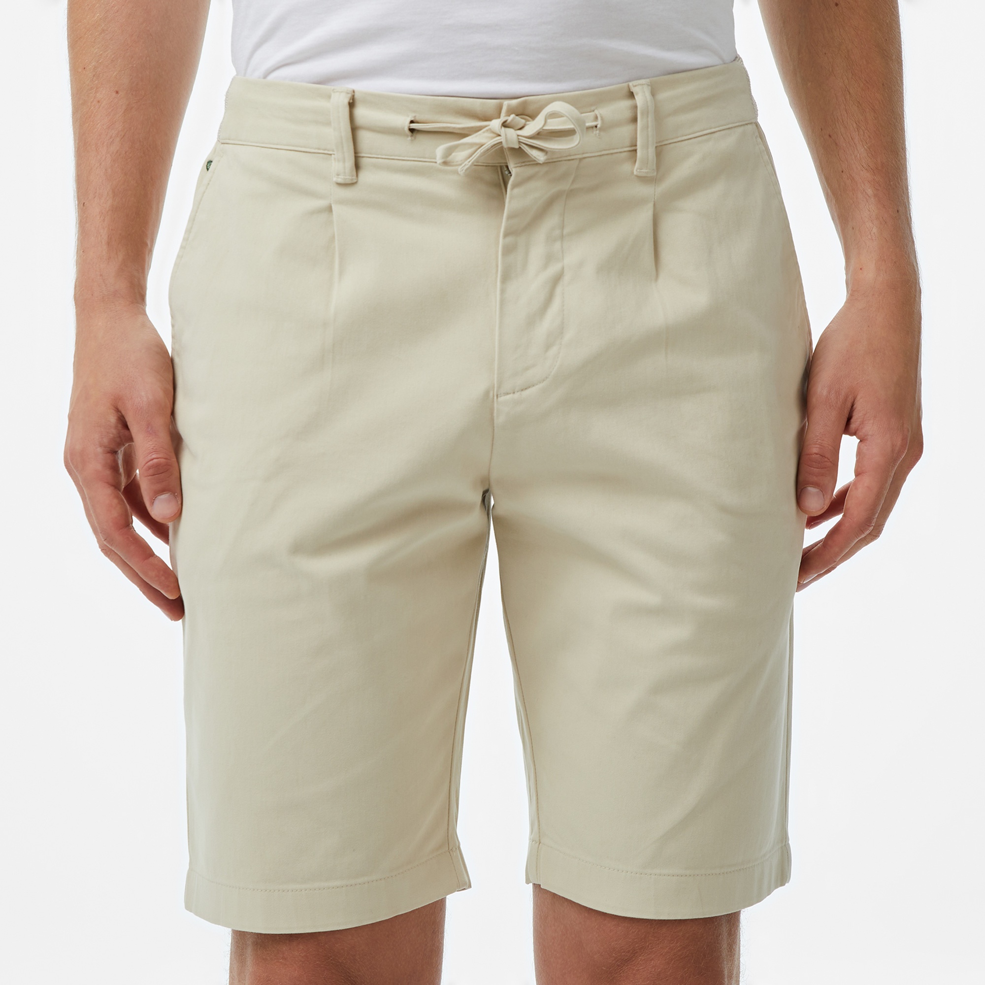 Lacoste Erkek Tapered Fit Krem Bermuda Şort