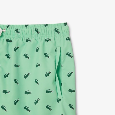 Crocodile Print Swim Trunks