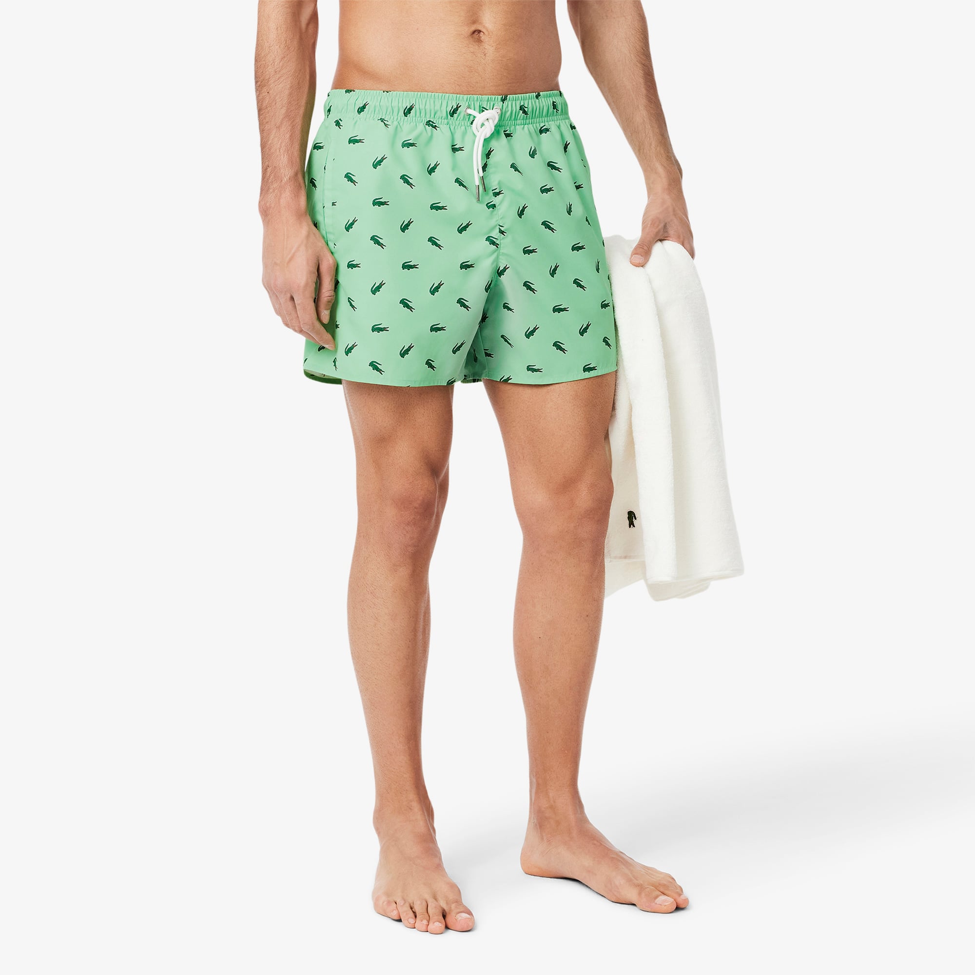  Crocodile Print Swim Trunks