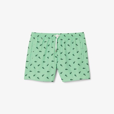  Crocodile Print Swim Trunks