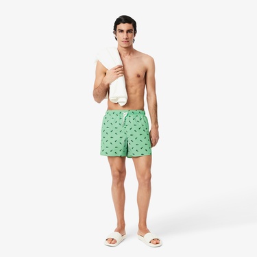  Crocodile Print Swim Trunks