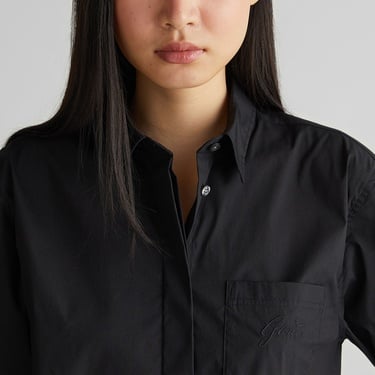  GANT Kadın Siyah Klasik Yaka Gömlek