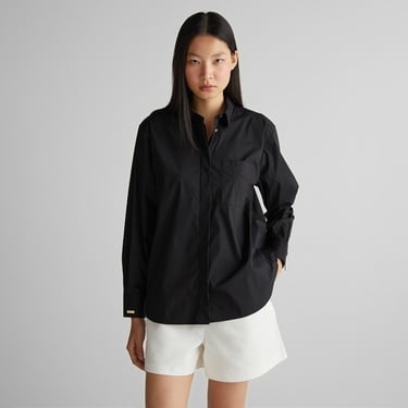  GANT Kadın Siyah Klasik Yaka Gömlek