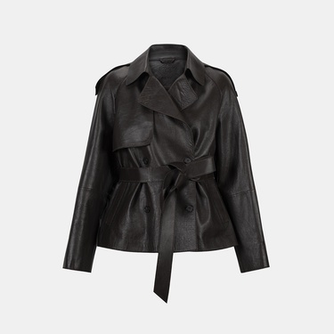  Amadika Kahve Kadın Deri Trençkot