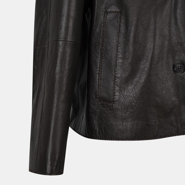  Amadika Kahve Kadın Deri Trençkot