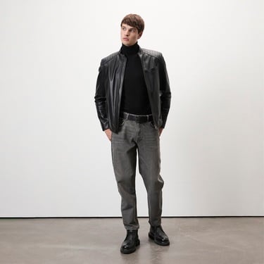  Dugan Siyah Erkek Deri Mont