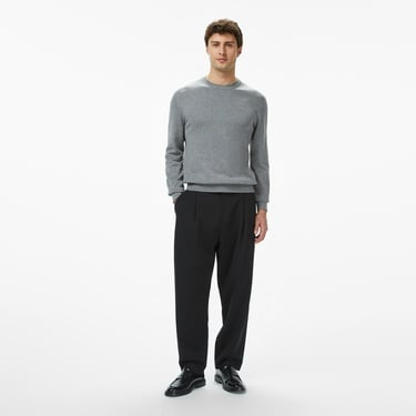  Calvin Klein Supima Cotton Crew Erkek Gri Triko