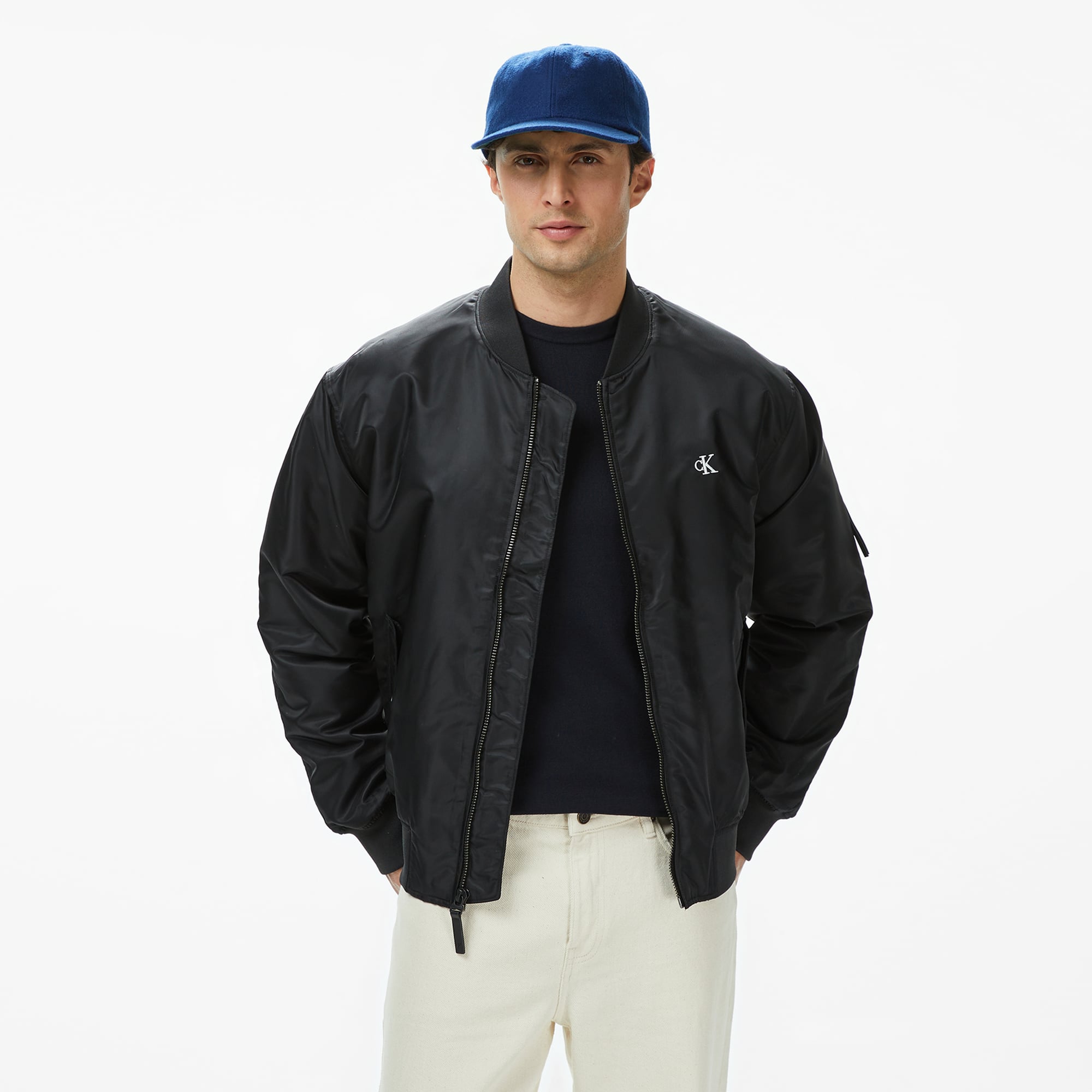  Calvin Klein Jeans Hero Bomber Erkek Siyah Ceket