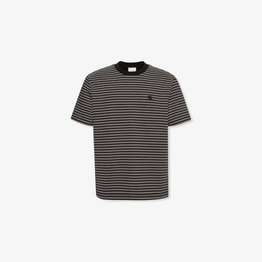  Calvin Klein Striped Ottoman Erkek Siyah T-Shirt