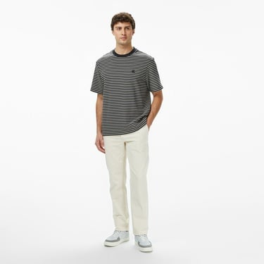  Calvin Klein Striped Ottoman Erkek Siyah T-Shirt