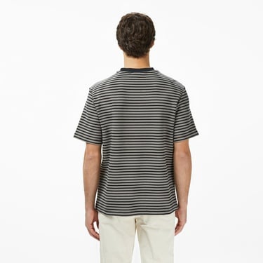 Calvin Klein Striped Ottoman Erkek Siyah T-Shirt