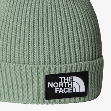 The North Face Logo Box Cuffed Yeşil Bere