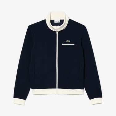  Lacoste Erkek Regular Fit Fermuarlı Renk Bloklu Lacivert Sweatshirt