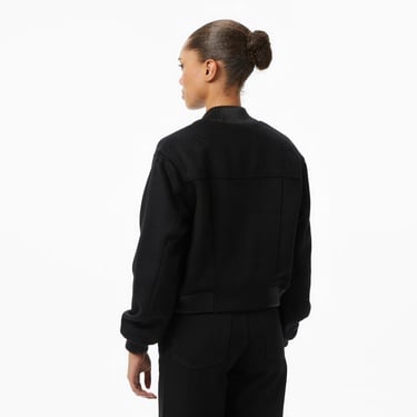  Guess Lorenza Yün Karışımlı Bomber Kadın Siyah Ceket