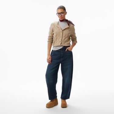  Tommy Hilfiger Soft Wool Cable Cardigan Kadın Bej Hırka