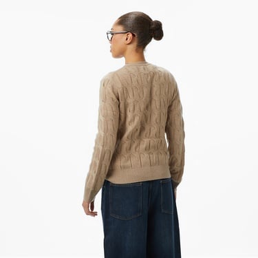  Tommy Hilfiger Soft Wool Cable Cardigan Kadın Bej Hırka