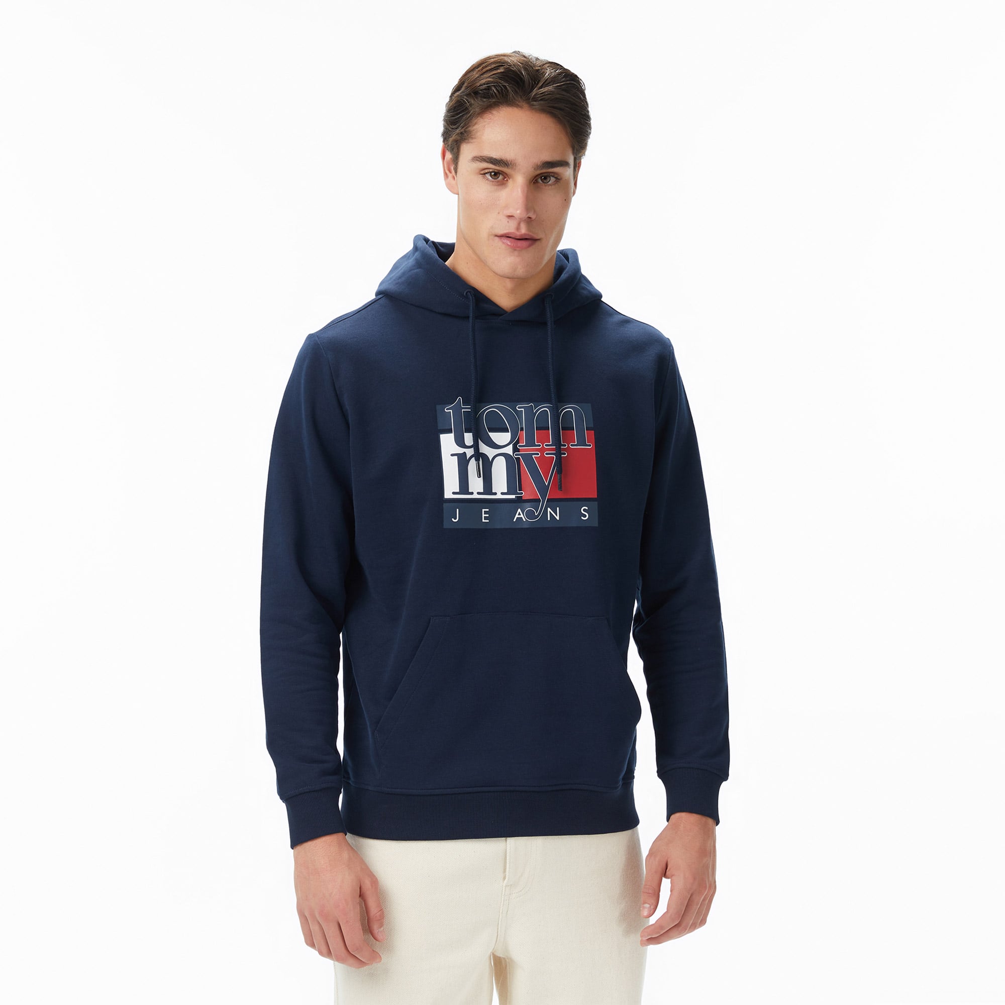  Tommy Hilfiger Twist Flag Erkek Lacivert Hoodie