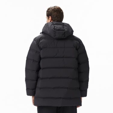  Calvin Klein Bonded Long Hooded Erkek Siyah Puffer Mont