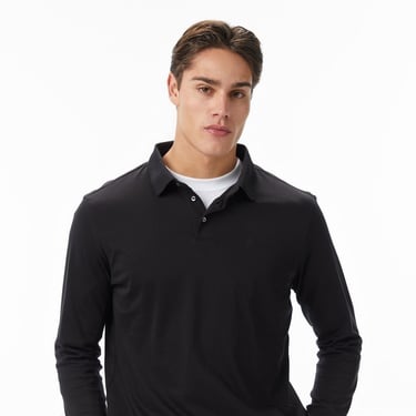  Calvin Klein Supima Cotton Solid Erkek Siyah Polo