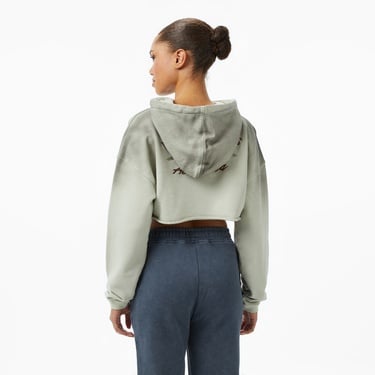  Les Benjamins Kadın Yeşil Crop Hoodie